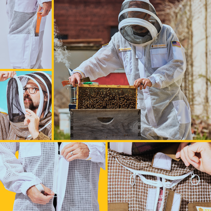 Sting Stopper Professional Ventilated Beekeeping Suit - Beekeeper White
