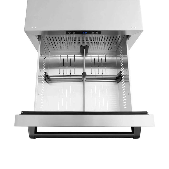 ZLINE 24" Touchstone 168 Can Outdoor-Rated Dual Refrigerator Drawer, Matte Black, RDSOZ-ST-24-MB