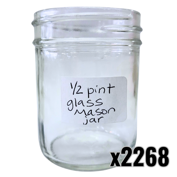 1/2 Glass Pint Mason Jar - 8 oz