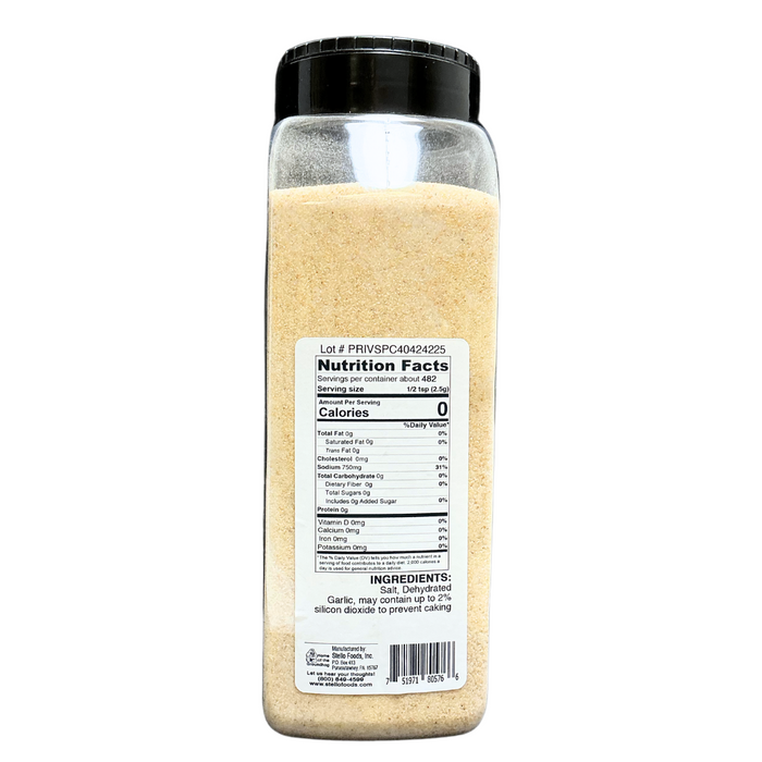 Stello Foods Spices - Garlic Salt 39.5 oz