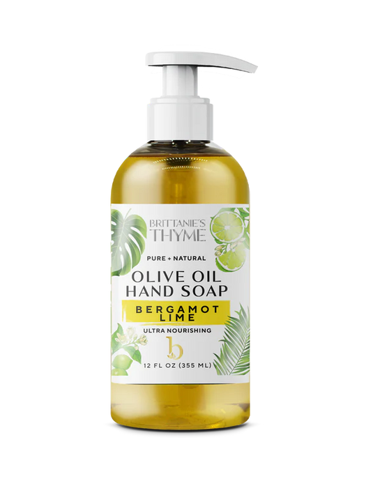 Brittanie's Thyme Hand Soap Liquid, Bergomot Lime, 12 Fluid Ounces Per Bottle (Pack of 6)