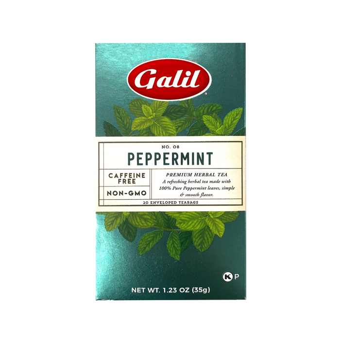 Peppermint Herbal Tea | 20' Tea Bags | 1.41 oz | Galil