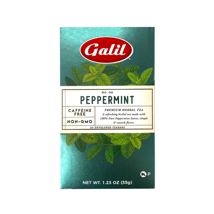 Peppermint Herbal Tea | 20' Tea Bags | 1.41 oz | Galil