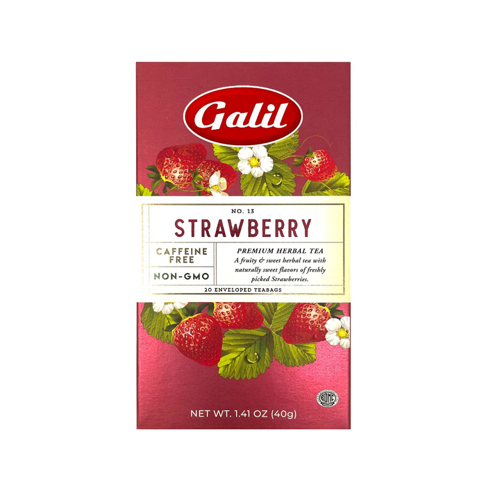 Strawberry Herbal Tea | 20' Tea Bags | 1.41 oz | Galil