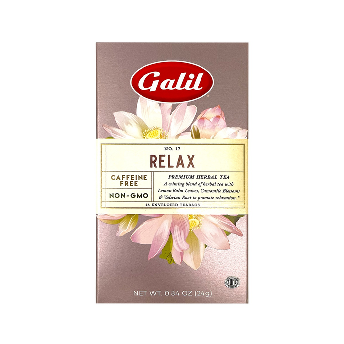 Relax Herbal Tea | 16' Tea Bags | 0.84 oz | Galil