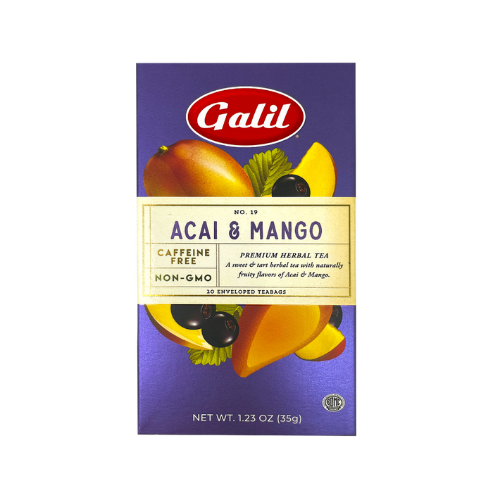 Acai & Mango Herbal Tea | 20' Tea Bags | 1.23 oz | Galil