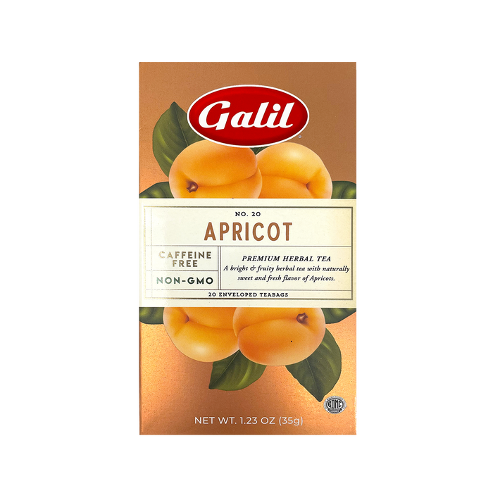 Apricot Herbal Tea | 20' Tea Bags | 1.23 oz | Galil