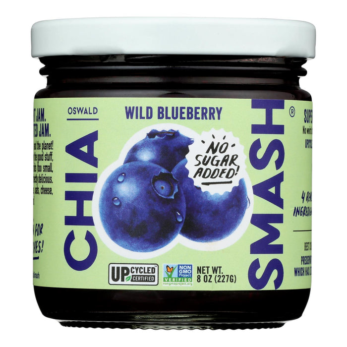 Oswald Jam Chia Smash Wild Blueberry - Case of 6, 6-8oz Packs