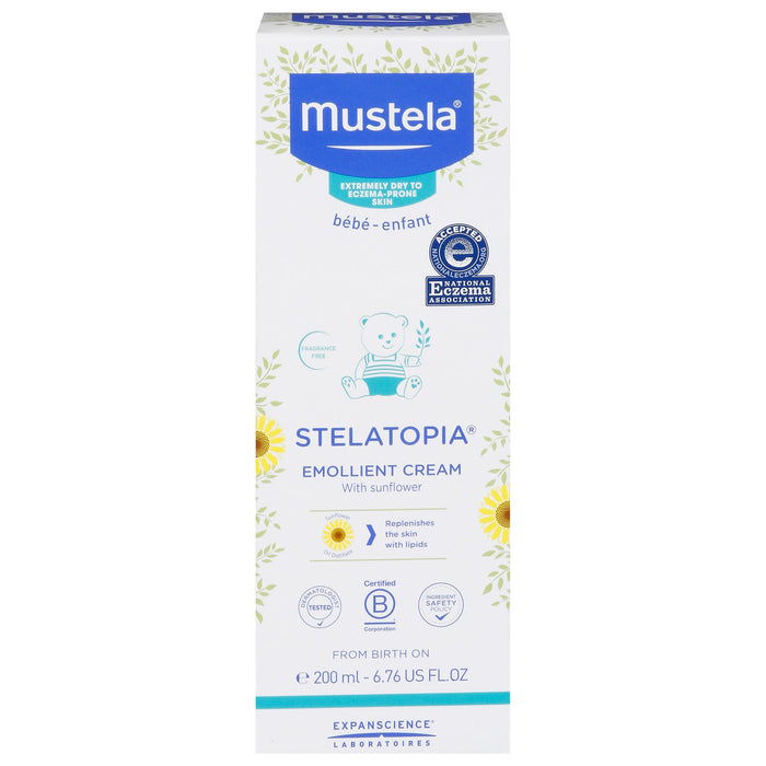 Mustela Steltopia Emollient Cream - 6.76 Fl Oz