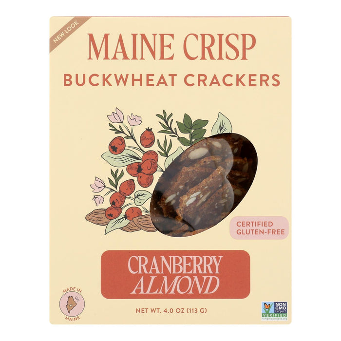 Maine Crisp Cranberry Almond Crisps - Pack of 10, 4 Oz Each