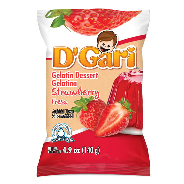 D'Gari Gelatin Strawberry Water 4.2 oz