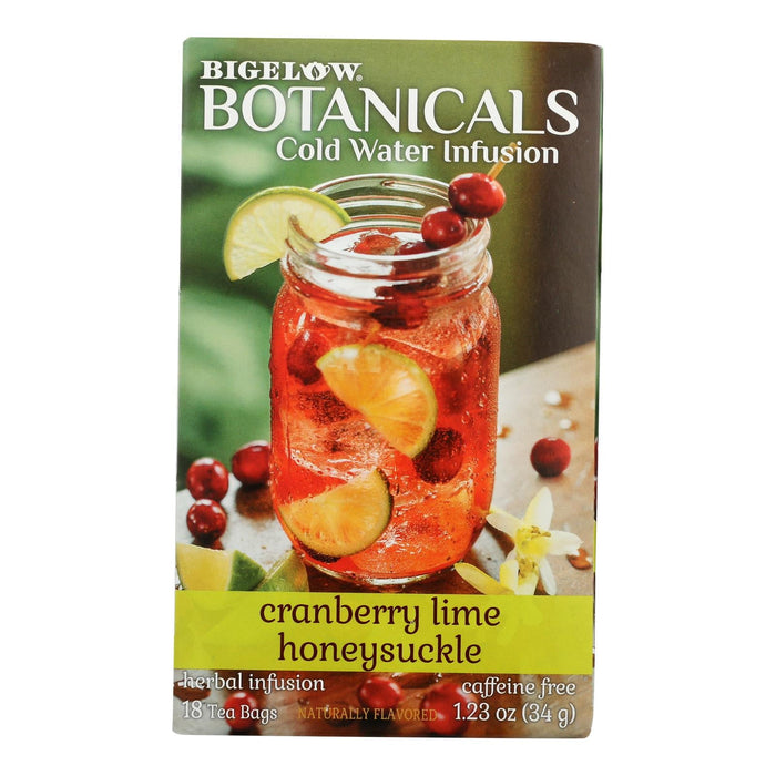 Bigelow Botanicals Cranberry Lime Honey Scone Tea, Case of 6 (18 Tea Bags)