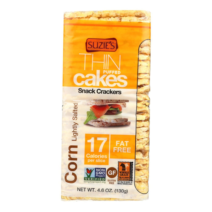Suzie's Thin Salted Corn Cakes - 4.6 Oz. - Pack of 12