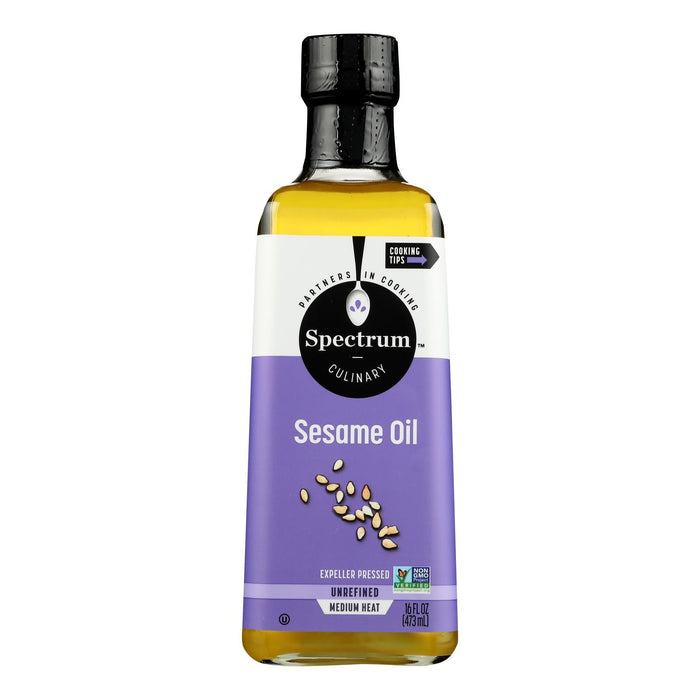 Spectrum Naturals Unrefined Sesame Oil - 16 Fl Oz