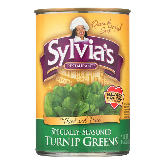 Sylvia's Specially-Seasoned Turnip Greens, 14.5 Oz, Case of 12