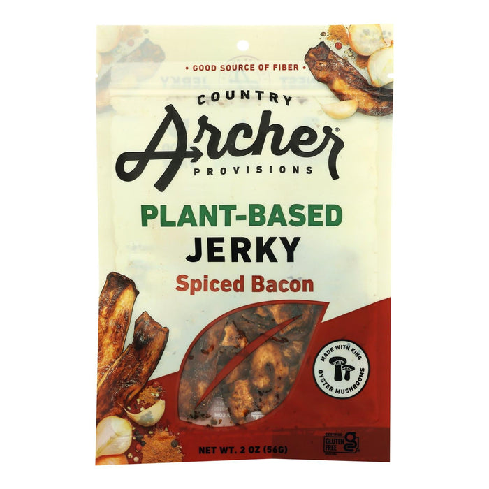 Country Archer Plant-Based Spicy Bacon Jerky, 12 x 2 oz Packs