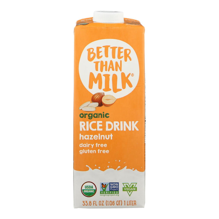 Better Than Milk Rice Hazelnut Milk - 33.8 Fz - Plant Based, Dairy-Free (Case of 6)