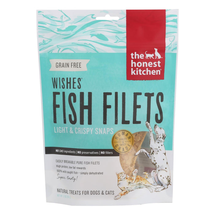 The Honest Kitchen Dog & Cat Treats - Wishes Filets White Fish - 3 Oz. x 6 - Case