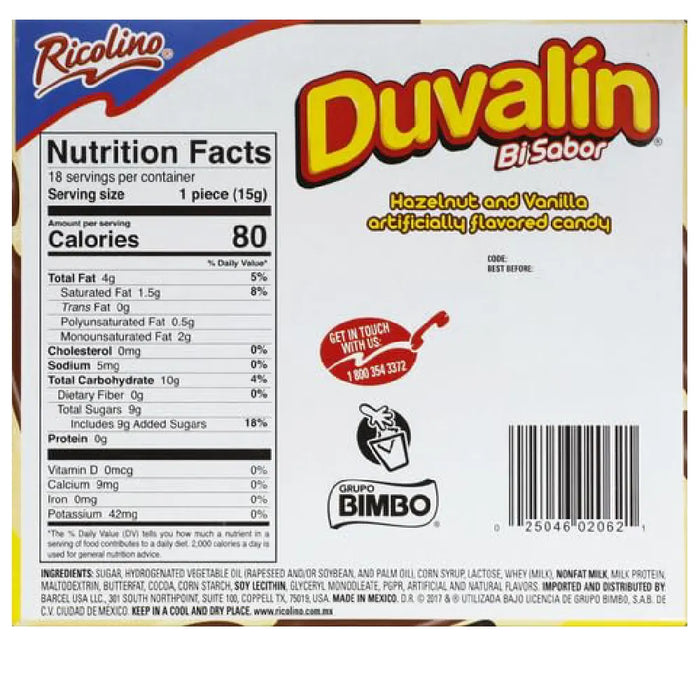 Duvalin Hazelnut-Vanilla 18 ct