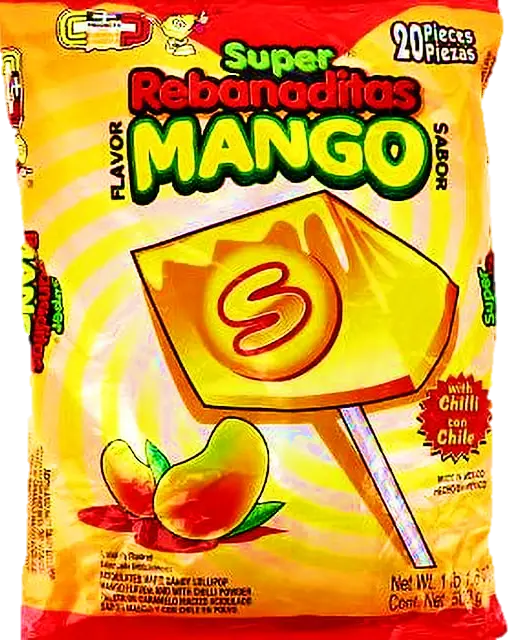 Super Renanaditas Mango Lollipop with Chile 20 ct