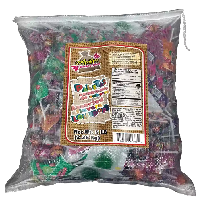 Dulce Idea Costalito Lollipops 5 lb