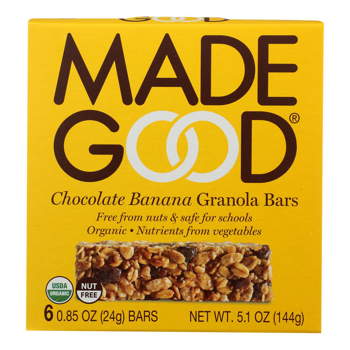 Made Good Chocolate Banana Granola Bars - Case of 6 - 5 Oz. Each