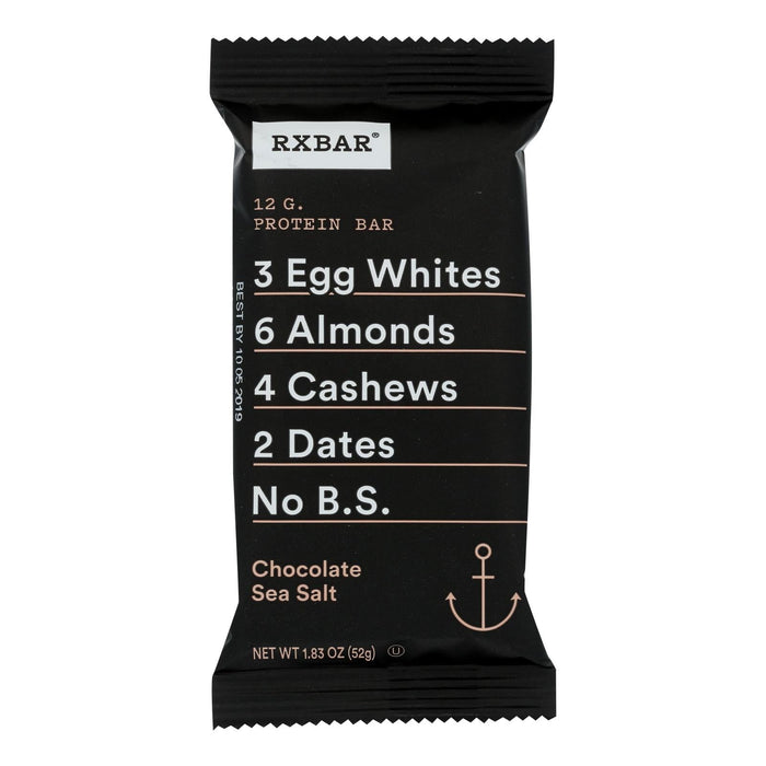 RXBAR Protein Bar, Chocolate Sea Salt, 1.83 Oz. (Pack of 12)