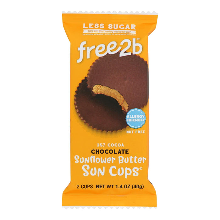 Free 2 B Sun Cups Rice Chocolate Case, 12 Pack - 1.4 Oz