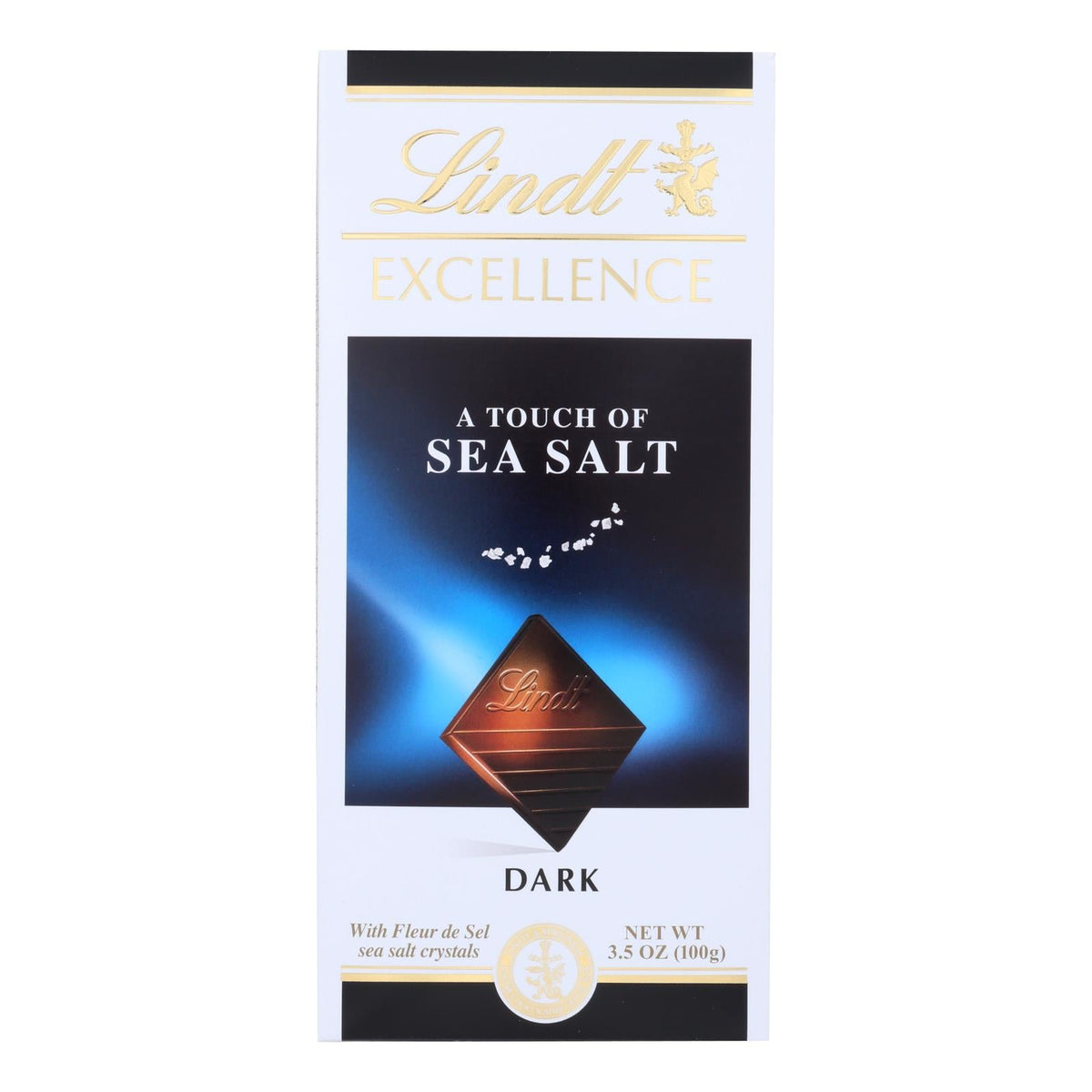 Lindt Excellence Touch of Sea Salt Dark Chocolate Bar, 3.5 Oz, 12-Pack ...