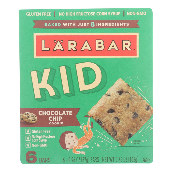 Larabar Kid's Chocolate Chip Cookie Bar, Pack of 8, 6/0.96 oz