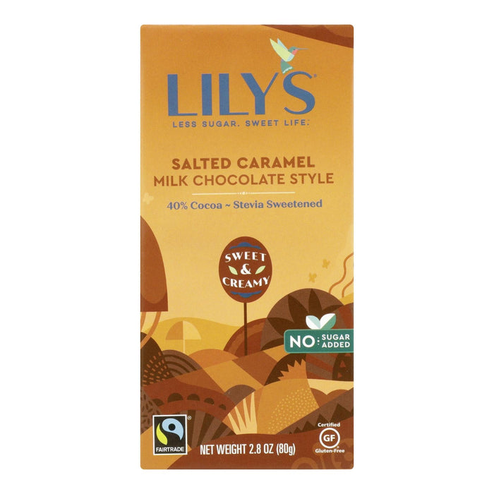 Lily's Sweets Caramelized & Salted Chocolate Bar - 12 Pack, 2.80 Oz. Each