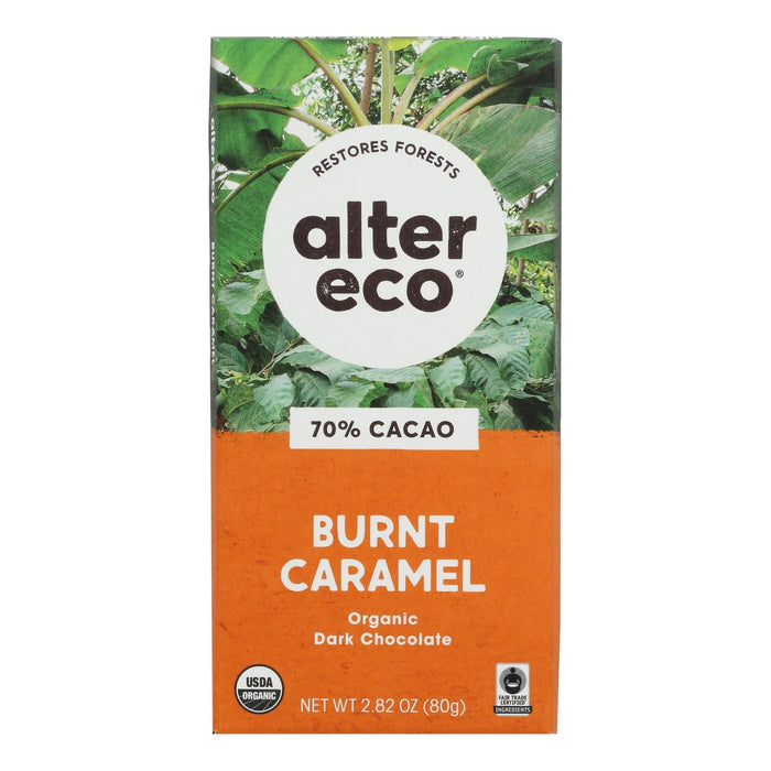 Alter Eco Americas Organic Dark Salted Burnt Caramel Chocolate Bar - 2.82 Oz Bars