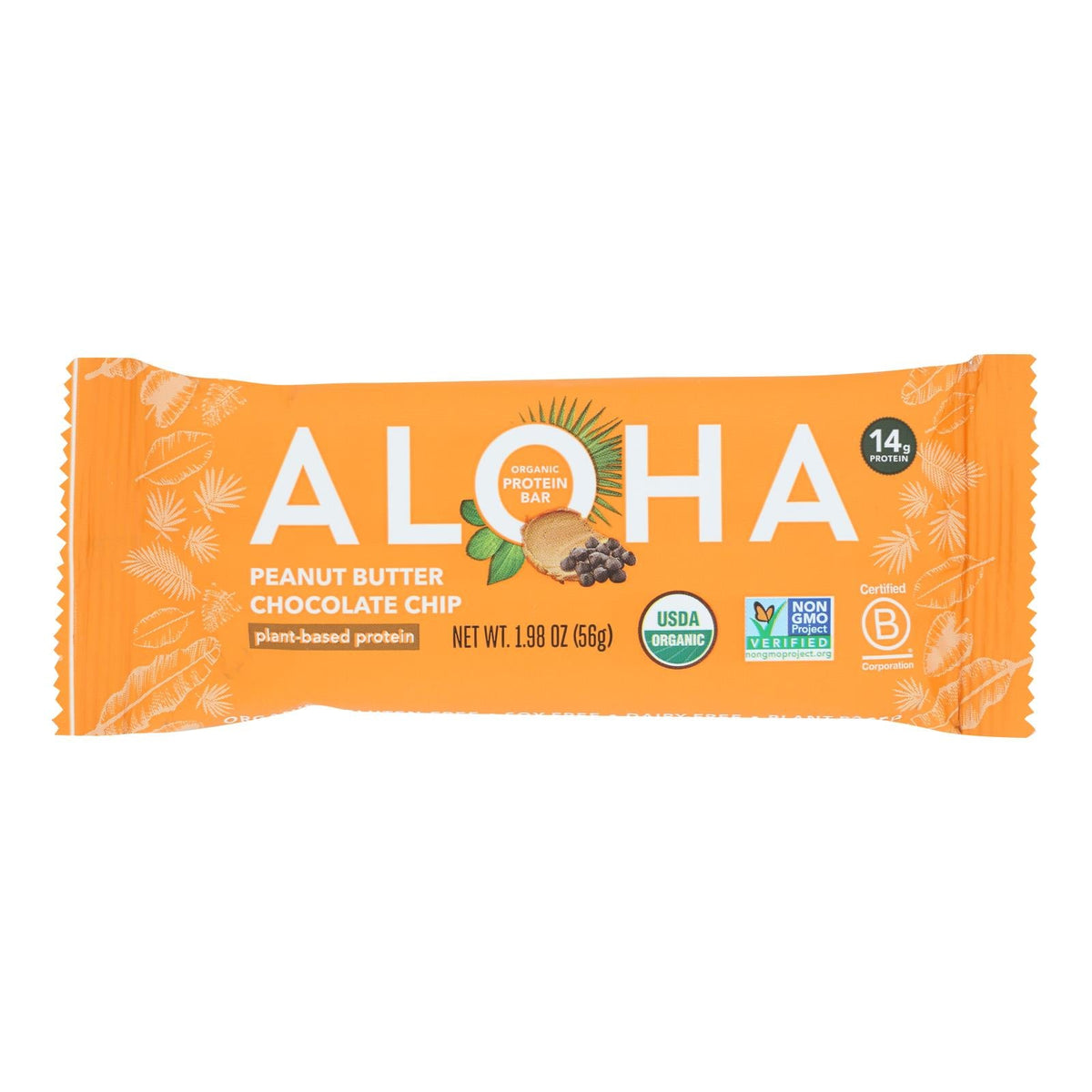 Aloha Peanut Butter Chocolate Chip Granola Bars - 12 Pack, 1.9 Oz. Eac ...