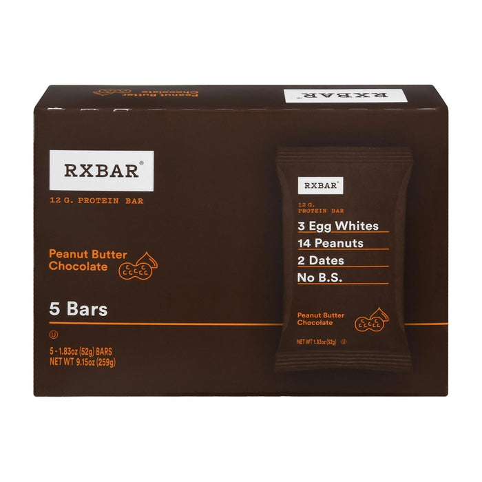 RXBAR Protein Bar, Peanut Butter Chocolate, 1.83oz, Pack of 6