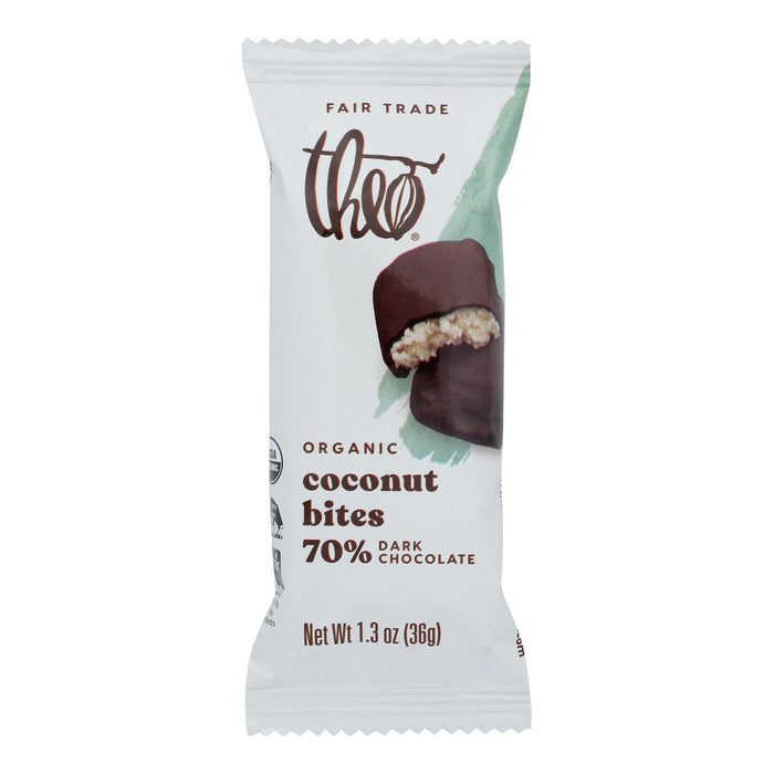 Theo Chocolate Dark Chocolate Classic Coconut Bites - 12 Pack - 1.3 Oz