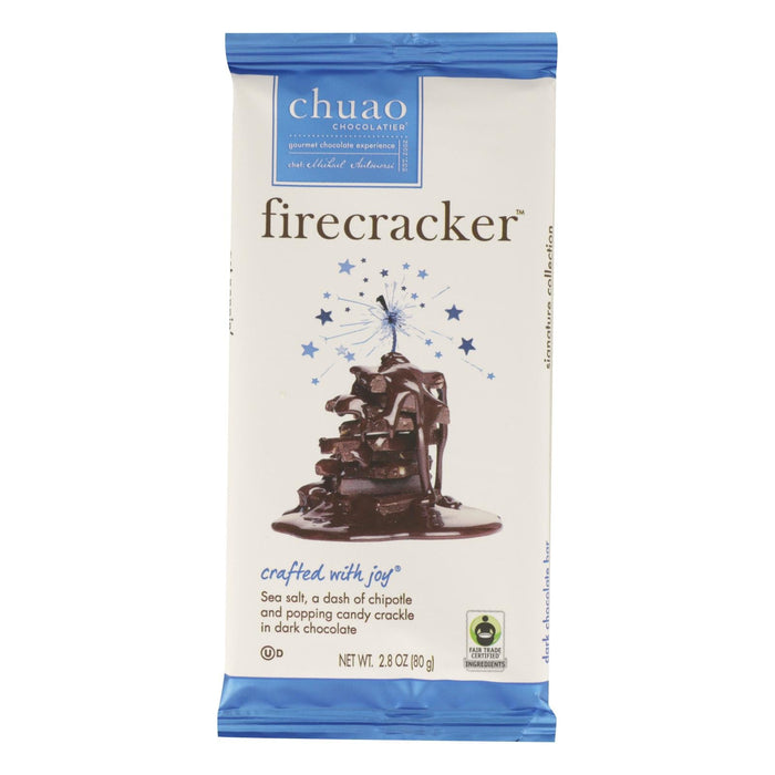 Chuao Firecracker Dark Chocolate Bar - 2.8 Oz., Case of 12