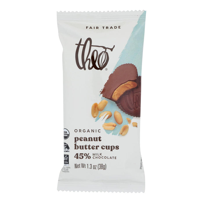 Theo Chocolate Peanut Butter Cups - Rich Milk Chocolate - 1.3 Oz - Case of 12