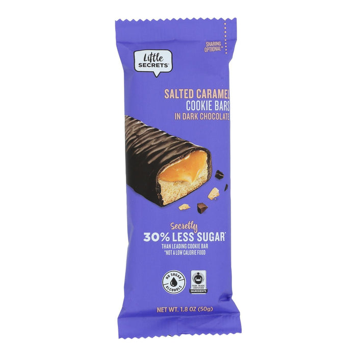 Little Secrets Dark Chocolate Caramel Cookie Bars - 1.8 Oz (Pack of 12)