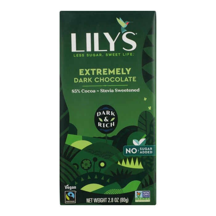 Lily's Sweets Dark Chocolate 2.8 Ounce Bar - Case of 12