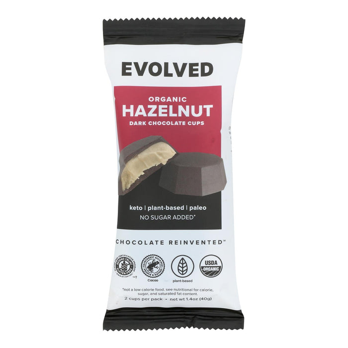 Evolved Hazelnut Keto Cups - 2 Packs of 9, 1.41 Oz Each