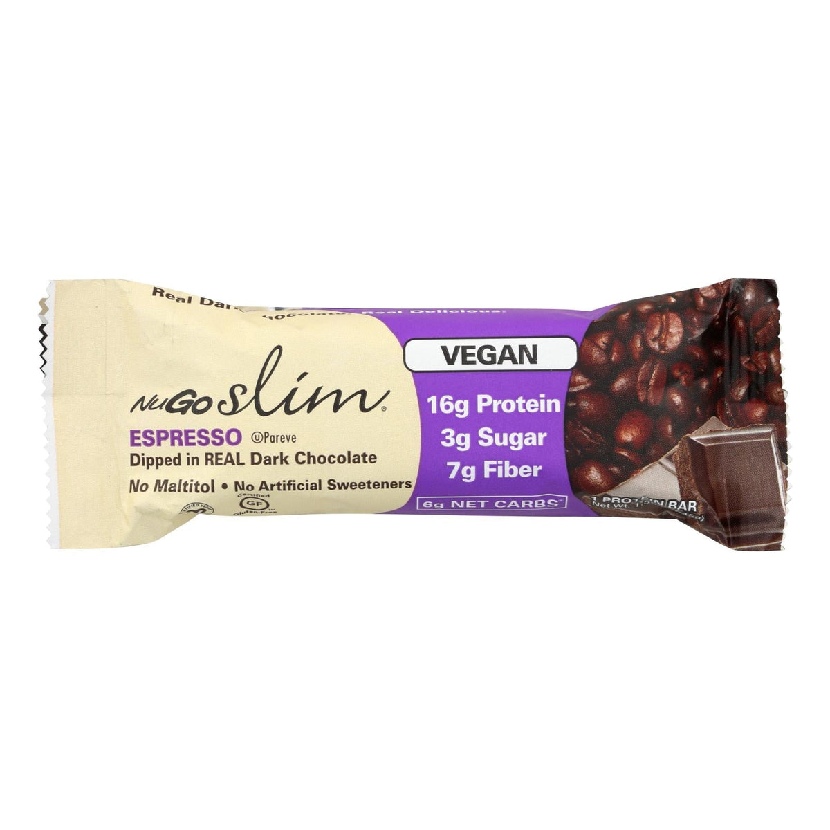 NuGo Slim Espresso Protein Bar, Pack of 12, 1.59 Oz. Bars — Specialty ...