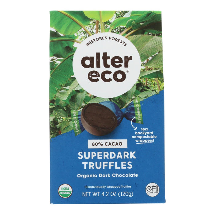 Alter Eco Organic Dark Chocolate Truffle Sprinkles - Case of 8 - 4.2 Oz