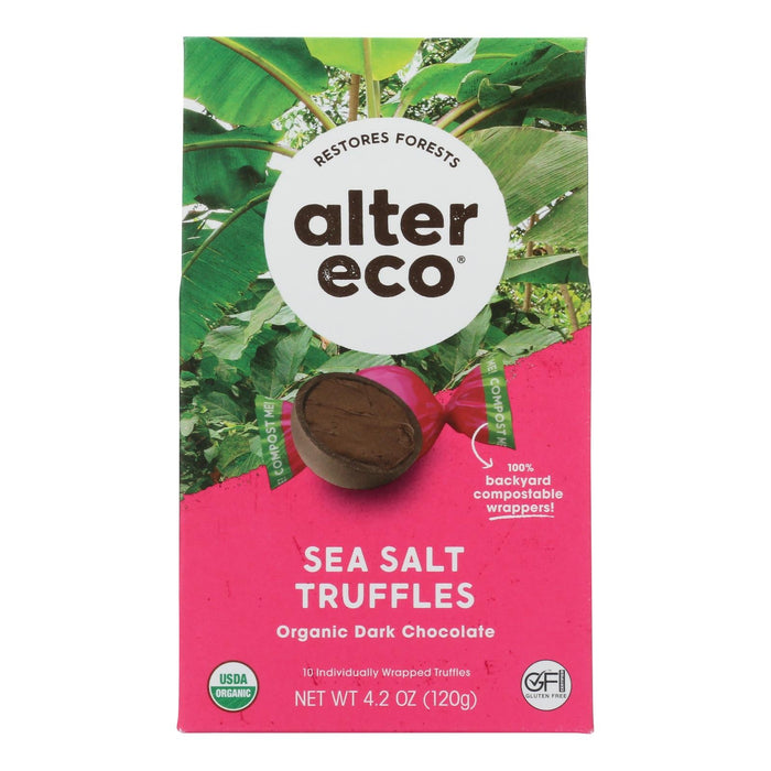 Alter Eco Organic Truffles with Sea Salt - 4.2 oz. (Case of 8)