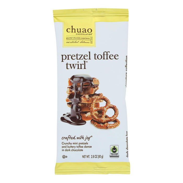 Chuao Chocolatier Toffee Twirl Pretzel Chocolate Bar, 2.8 Oz