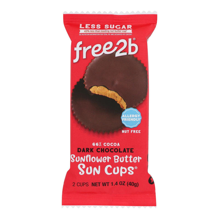 Sun Cups Dark Chocolate Mini 2-Cup Packs - 1.4 Oz, Case of 12