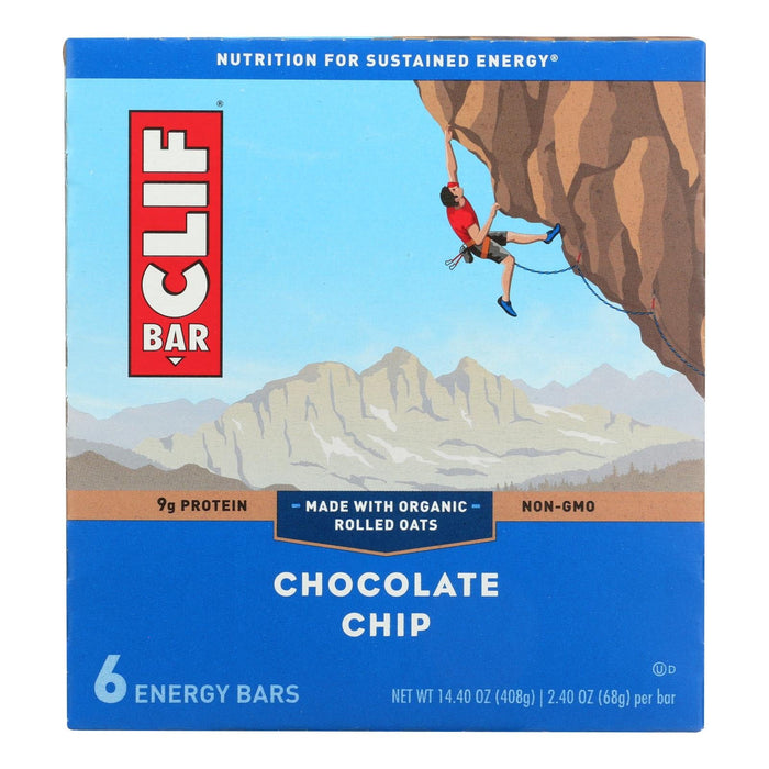 Clif Bar Energy Bar, Chocolate Chip, 2.4 oz, 6 ct