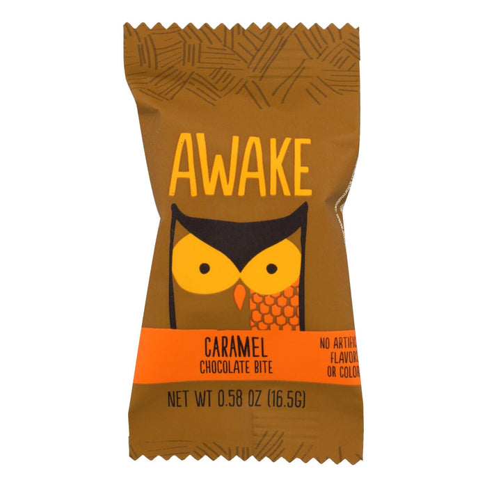 Awake Chocolate Bites: Chocolate Caramel - Case of 50 (0.58 Oz. Each)