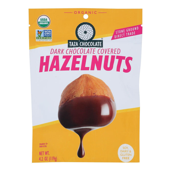 Taza Chocolate Covered Hazelnuts | Indulge in Creamy Milk Chocolate with Crunching Hazelnuts | Pack of 12 | 3.5 Oz Each