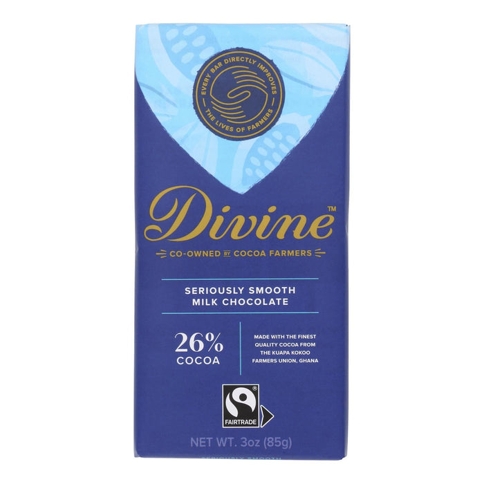 Divine Bar Milk Chocolate 3 Oz Case of 12