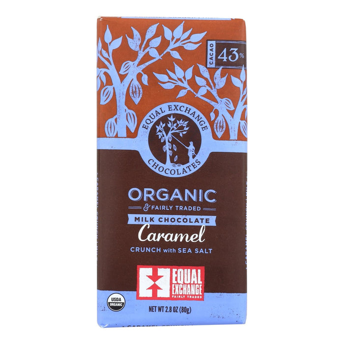 Equal Exchange Organic Dark Chocolate Caramel Crunch with Sea Salt - 2.8 oz. - Case of 12